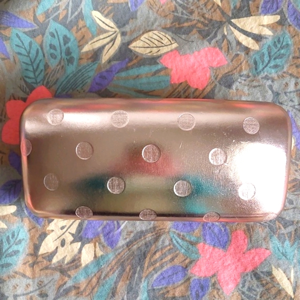 Loft hard glasses case, rose gold faux leather - Picture 2 of 3